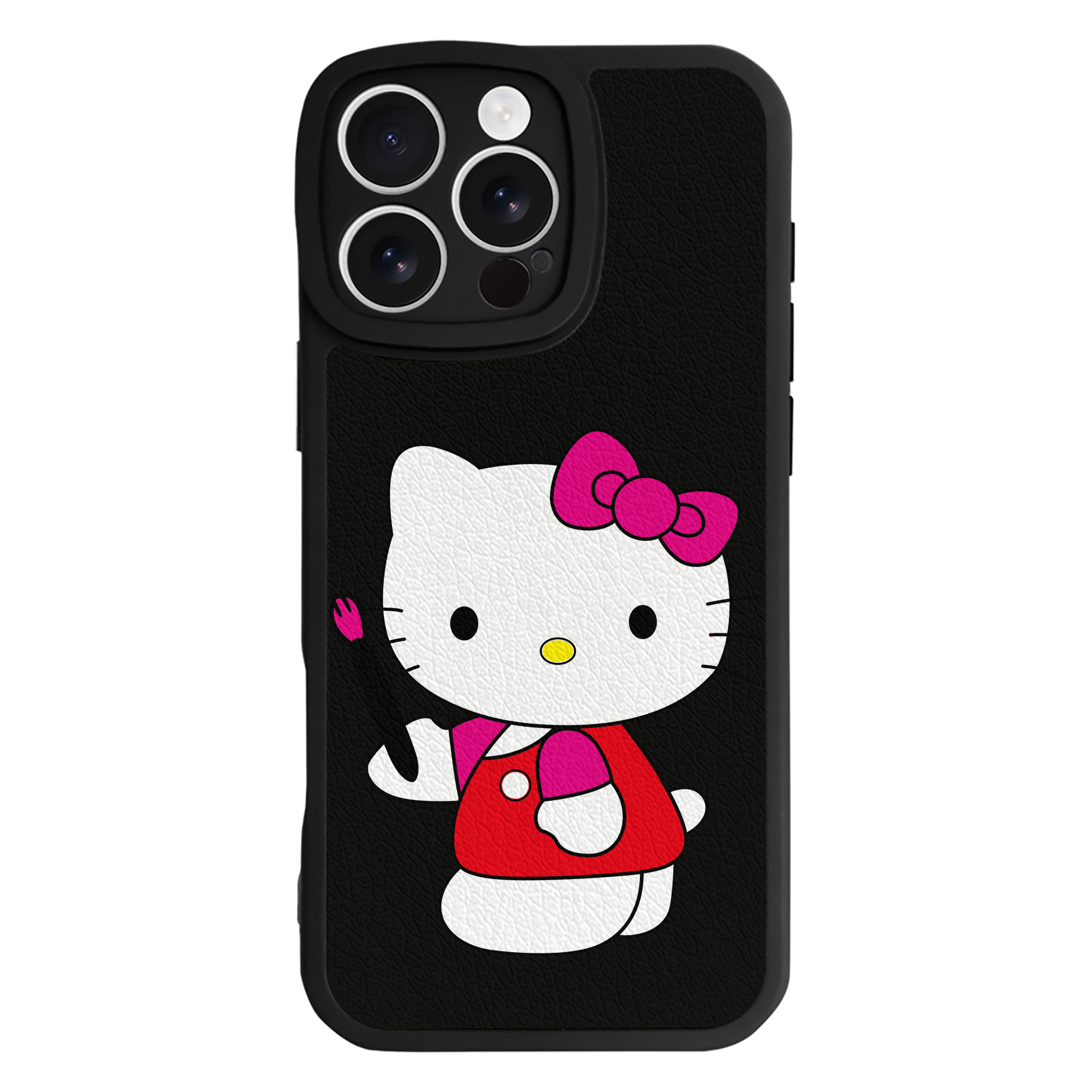 （画像用） Hello Kitty ハローキティ 【iPhone 16シリーズ対応】シリコンスマホケース（レザー調） 材質：シリコン